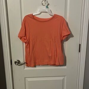 pink short sleeve shirt